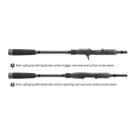 Okuma Psycho Stick Casting Rod, 46 Ton Carbon, 7'5 1Pc, Mh, Fast, 1434Oz, 1020Lb, 49Oz, Split Grip C PSY-C-751MH